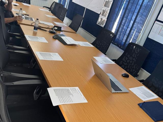 Boardroom meeting setup